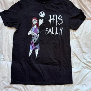 Nightmare before christmas graphic tee sz m his Sally emo hot topic romantic